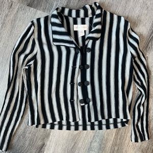 Striped Button-down Blouse